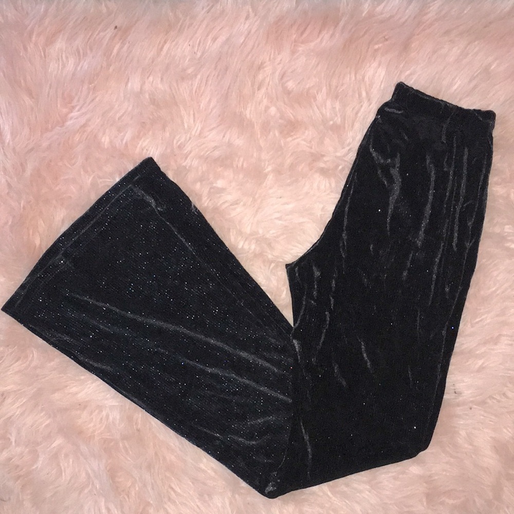 GLITTER VELVET PANTS